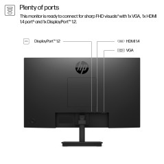HP Series 3 Pro 238" FHD Monitor - Elevate Your Viewing Experience with Stunning Clarity and Performance - 9U5J5UT